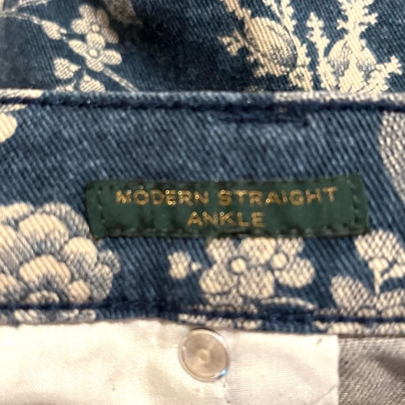 Lauren Ralph Lauren, LRL, Floral Modern Ankle Jeans, Women’s Size 4, Excellent! - Picture 5 of 7